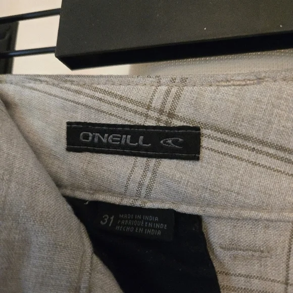 O'Neill Gray Flat Front Shorts Classic Style - Picture 3 of 4